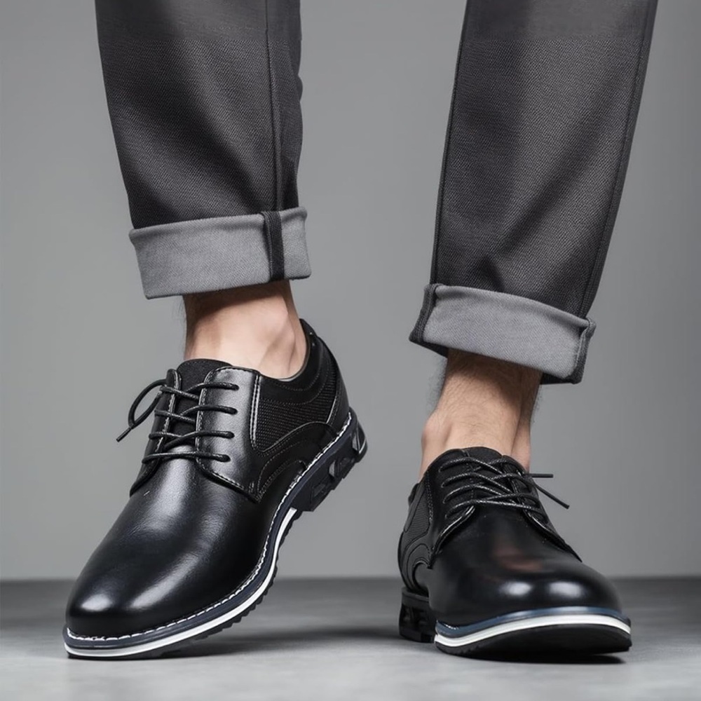 Men’s Dress Shoes Casual Business Oxford Derby Orthopedic Leather Comfort 12.5‎ - Picture 6 of 9